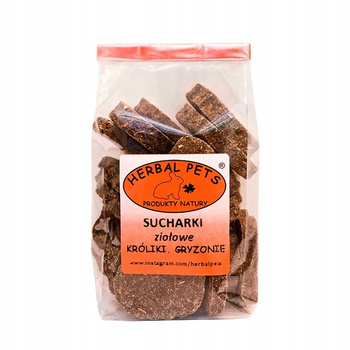 HERBAL PETS SUCHARKI ZIOŁOWE KRÓLIKA GRYZONI 140g