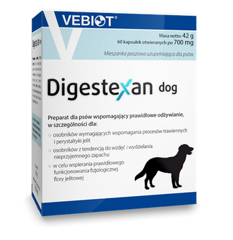 VEBIOT DIGESTEXAN DOG 60 TABLETEK DLA PSA TRAWIENIE