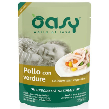 OASY KOT NATURAL KURCZAK/WARZYWA 70G SASZ