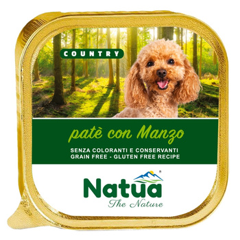 NATUA COUNTRY BEEF MOKRA KARMA DLA PSA PASZTET WOŁOWINA 100g