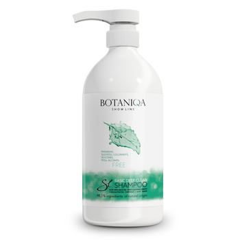 BOTANIQA SHOW LINE BASIC DEEP CLEAN SHAMPOO - SKONCENTROWANY SZAMPON DLA PSA DOGŁĘBNIE MYJĄCY 1L