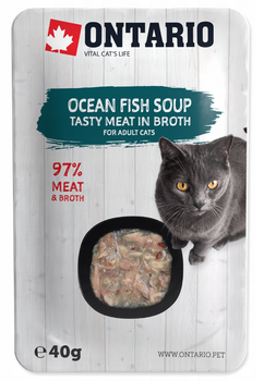 ONTARIO CAT SOUP KARMA DLA KOTA RYBY OCEANICZNE Z WARZYWAMI 40g