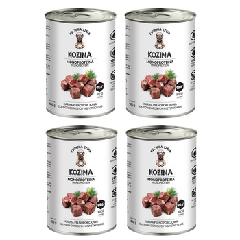  KUCHNIA SZEFA MOKRA KARMA DLA PSA MONOPROTEINOWA KOZINA 4x400g