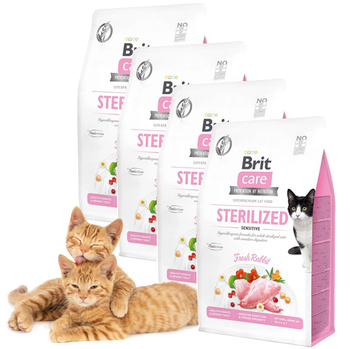 BRIT CARE CAT GRAIN-FREE STERILIZED SENSITIVE KRÓLIK 4x400g