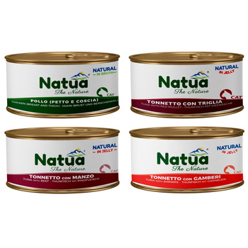 NATUA NATURAL MOKRA KARMA W PUSZCE DLA KOTÓW MIX SMAKÓW 4x85g ZW25060645