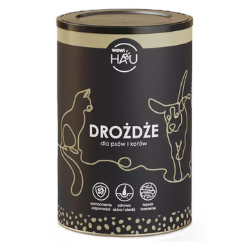 WOW!PETS DROŻDŻE BROWARNICZE PIWNE BREWER YEAST SUPLEMENTY DLA PSA I KOTA 220g