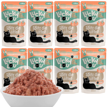 LUCKY LOU LIFESTAGE MOKRA KARMA DLA KOTA POKARM DRÓB KRÓLIK 8x125g
