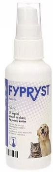 FYPRYST AEROZOL NA PCHŁY KLESZCZE DLA PSA KOTA KOCIĄT SZCZENIĄT 100ml