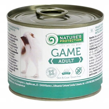 NATURE'S PROTECTION ADULT DOG DZICZYZNA 200g