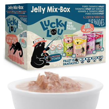 LUCKY LOU EXTRAFOOD KARMA DLA KOTA PRZYSMAK POLEWA MIX SMAKÓW W GALARECIE 12x70g