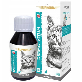  BIOFEED DERMO-VITUM CAT SUPLEMENT NA SIERŚĆ I SKÓRĘ DLA KOTA 30ml 