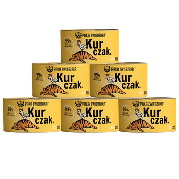 PAKA ZWIERZAKA MOKRA KARMA DLA KOTA KURCZAK 6x200g