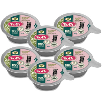 KARMA MOKRA DLA KOCIĄT FOLK KITTEN PEŁNOPORCJOWE DANIE Z INDYKA SZALKA 6x85g