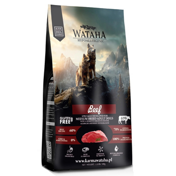 WATAHA HYPOALLERGENIC ADULT KARMA DLA PSÓW ŚREDNIE RASY WOŁOWINA RYŻ 6kg