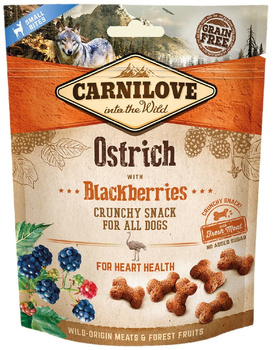 CARNILOVE CRUNCHY SNACK PRZYSMAK PSA STRUŚ Z JEŻYNAMI 200g