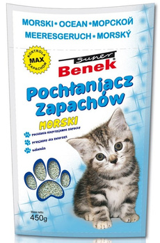 BENEK NEUTRALIZATOR POCHŁANIACZ ZAPACHÓW KUWETA MORSKI 450g