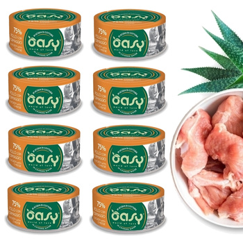 OASY MORE LOVE MOKRA KARMA DLA KOTA KURCZAK Z SEREM PUSZKA 8x70g