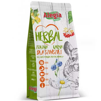 ALEGIA HERBAL ZIOŁOWA NATURALNA KARMA DLA SZYNSZYLI 600g