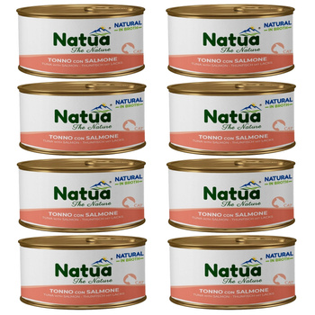 KARMA MOKRA W PUSZCE DLA KOTA NATURALNA NATUA TUŃCZYK Z ŁOSOSIEM W BULIONIE 8x85g