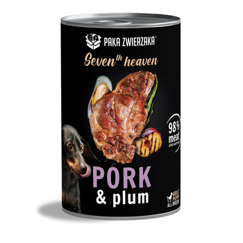 PAKA ZWIERZAKA SEVENTH HEAVEN MOKRA KARMA DLA PSA SCHAB I ŚLIWKA 400g