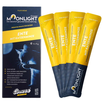 MOONLIGHT DINNER CREME SOS POLEWA PRZYSMAK DLA KOTA KACZKA I KOCIMIĘTKA 4x15g