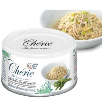 PETTRIC CHERIE HAIR SKIN KURCZAK SZPINAK MOKRA KARMA KOTA SOS PUSZKA 80g