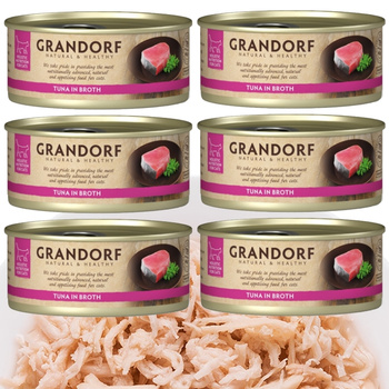 GRANDORF FILET Z TUŃCZYKA MOKRA KARMA DLA KOTA ALERGIE POKARMOWE 6x70g