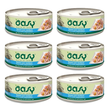 OASY NATURAL RANGE ADULT MOKRA KARMA DLA PSA TUŃCZYK WARZYWA 6x150g