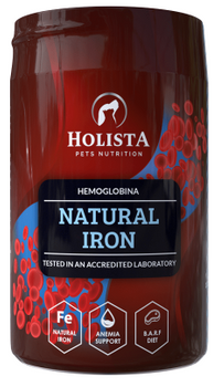 HOLISTA NATURAL IRON HEMOGLOBINA ŻELAZO PSA KOTA 180g