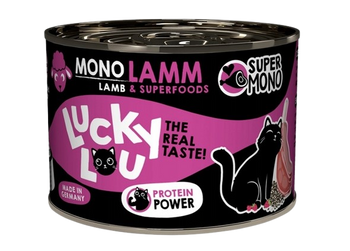 LUCKY LOU SUPERMONO MONOBIAŁKOWA MOKRA KARMA DLA KOTA JAGNIĘCINA 200g