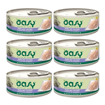 OASY NATURAL RANGE PUPPY MOKRA KARMA DLA SZCZENIĄT KURCZAK 6x150g