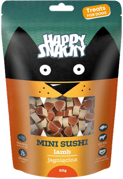 HAPPY SNACKY MINI SUSHI Z JAGNIĘCINY PRZYSMAK DLA PSA 80g