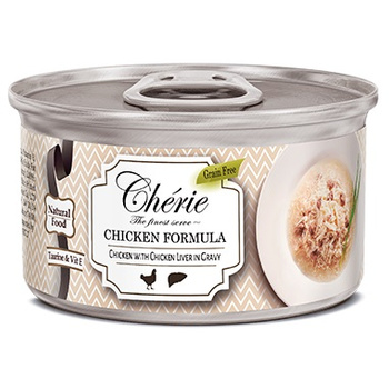 PETTRIC CHERIE KURCZAK WĄTRÓBKA MOKRA KARMA W SOSIE DLA KOTA PUSZKA 80g