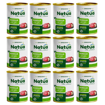 KARMA MOKRA DLA PSA MONOPROTEINOWA NATURALNA NATUA JAGNIĘCINA PASZTET 12x400g