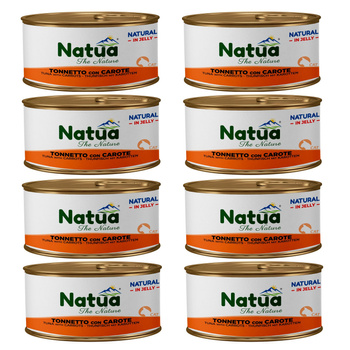 NATUA NATURAL MOKRA KARMA DLA KOTA TUŃCZYK Z MARCHEWKĄ W GALARETCE PUSZKA 8x85g