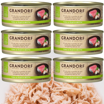 GRANDORF FILET Z TUŃCZYKA Z KRABEM KARMA KOTA ALERGIE POKARMOWE 6x70g