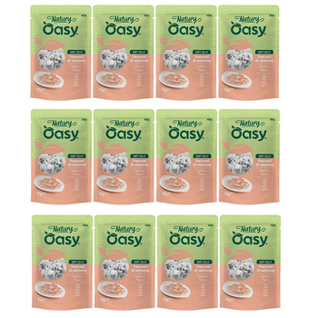  MOKRA KARMA DLA KOTA OASY NATURY SOFT JELLY ŁOSOŚ 12x70g