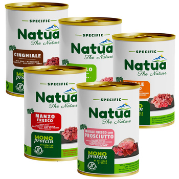 KARMA MOKRA DLA PSA MONOPROTEINOWA NATURALNA NATUA PASZTET MIX SMAKÓW 5x400g